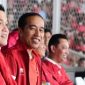 Presiden Joko Widodo yang turut menyaksikan pertandingan.