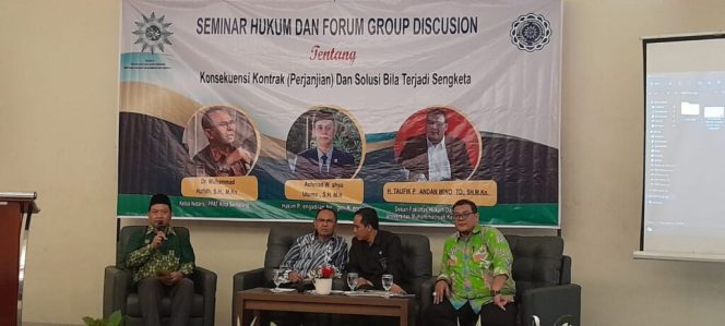 
					Majelis Hukum dan HAM PDM Kendal Gandeng UMKABA, Gelar Seminar Hukum ‘Konsekwensi Kontrak Bila Terjadi Sengketa’