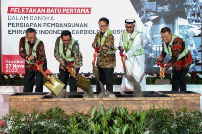 
					Pemerintah meresmikan pembangunan Rumah Sakit Kardiologi Emirates-Indonesia di Solo Technopark, Kecamatan Jebres, Surakarta, Senin, (27/11/2023). Foto: Ist