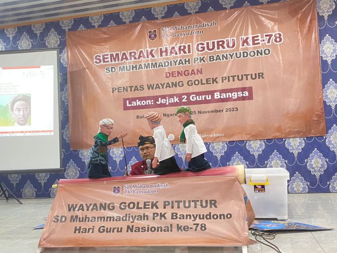 
					SD Muhammadiyah PK Banyudono Rayakan Hari Guru Nasional dengan Gelaran Wayang Golek Pitutur
