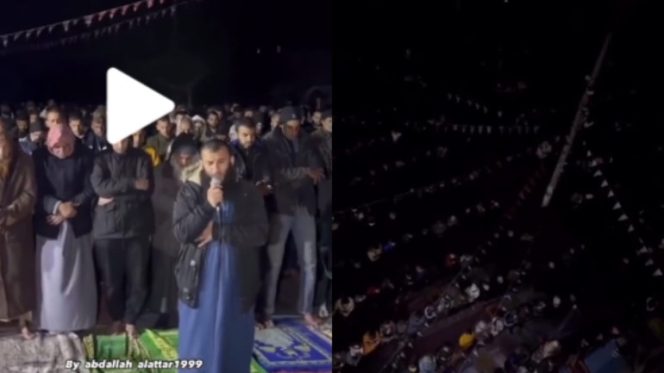 
					Dibombardir Israel, Warga Palestina Tetap Laksanakan Salat Taraweh di Reruntuhan Bangunan